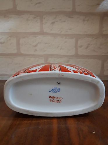 nerj qab: Штоф, фляга, фарфор. ЛФЗ. 1950-1980г. Qədimi Qrafinka. Qırmızı СССР — 2