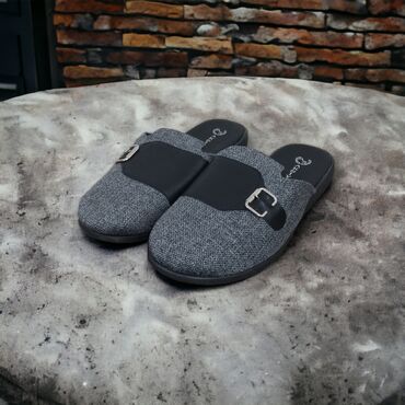 обувь зимние: Домашние тапочки 34, цвет - Серый