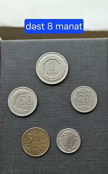 türk sazı: Xarici pullar – kolleksiya üçün sikkələr - Polşa sikkələri dəsti: 1 — 1