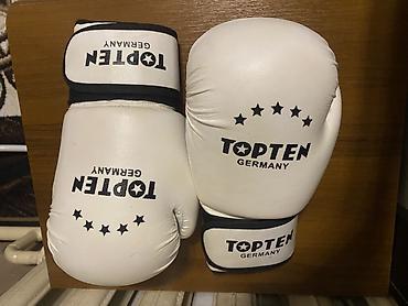 Кол каптар: Боксерские перчатки TOP TEN Germany, 12oz, белые, почти новый, не — 3