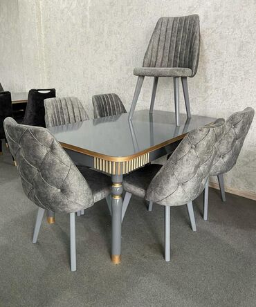 Masa və oturacaq dəstləri: Qonaq otağı üçün, Yeni, Dördbucaq masa — 6