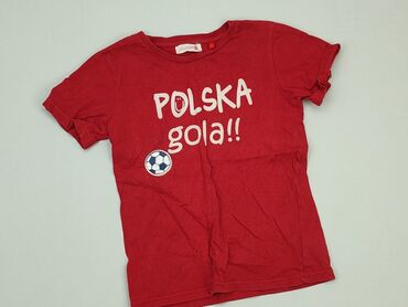 koszulka biało czerwona: Koszulka, Cool Club, 7 lat, 116-122 cm, stan - Dobry