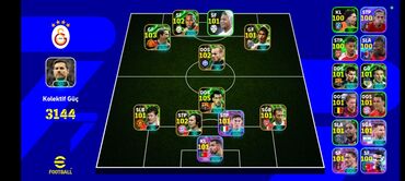 note 11 s: EFootball 2025 oyununda güclü komanda heyəti. Komanda müxtəlif
