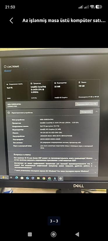 masaustu kamputer: Masaüstü kompüter seti - Prosessor: Intel Core i5-3470, 3.20 GHz - — 2