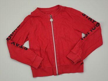 czerwony sweterek niemowlęcy: Bluza, 5-6 lat, 110-116 cm, stan - Dobry