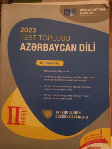 ingilis dili 250 sınaq pdf 2023: 2023-cü il buraxılışlı, Azərbaycan dili fənni üzrə test toplusu. Bu