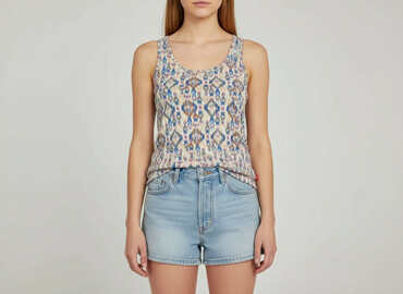 boho ubrania: T-shirt damski, rozmiar S