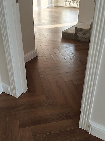 Напольные работы: Рофессиональная укладка кварц-ламината и ламината «ёлочкой» Выполняю — 2