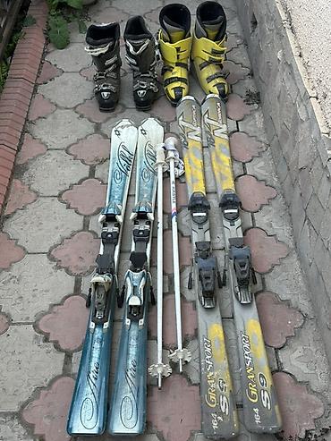 Лыжные ботинки: Горнолыжный комплект Состав: - Две пары горных лыж: • K2 Nine — 1