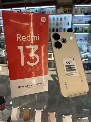 смартфоны редми: Redmi, Redmi 13, Новый, 128 ГБ, цвет - Золотой, 1 SIM, 2 SIM