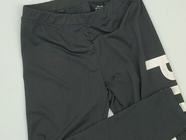 sandały czarne zamszowe: Leggings for kids, 12 years, 146/152, condition - Good