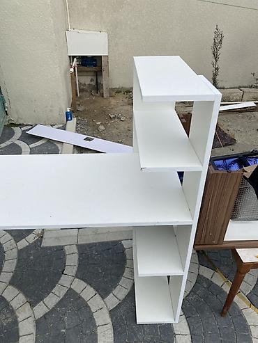 ucuz masa: Düz masa, Stulsuz, Polkalı, Siyirməsiz, MDF — 4