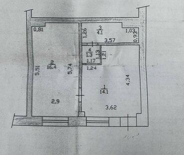 аренда магазин жал: 1 комната, 36 м², Индивидуалка, 1 этаж, Старый ремонт