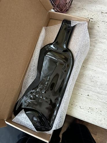 прием бутылки арпа: Плавленая бутылка из стекла — дизайнерская тарелка/менажница. - — 1