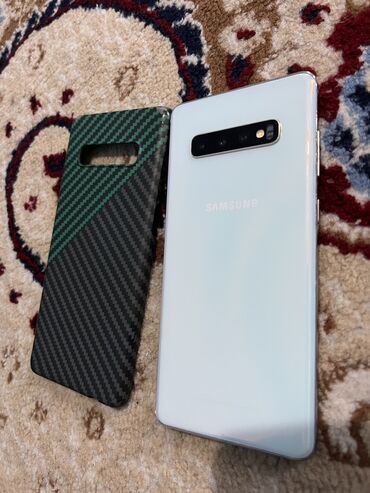 Samsung: Samsung Galaxy S10 Plus, Б/у, 128 ГБ, цвет - Голубой, 2 SIM