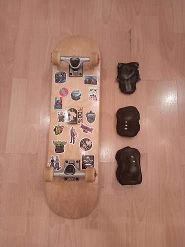 Skeytbordlar: Skateboard+qoruyucu set - Komplektə qoruyucu set daxildir: bilək — 1