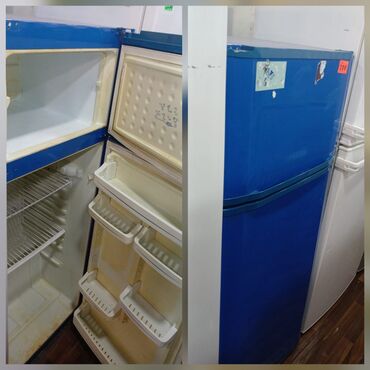 Qabyuyan maşınlar: İki qapılı məişət soyuducusu - Rəng: mavi korpus, ağ daxili -