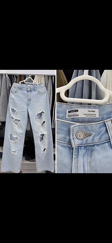 Cinslər: Məhsul: Bershka 90’s Wide cins şalvar - Rəng: Açıq mavi (light wash) - — 1