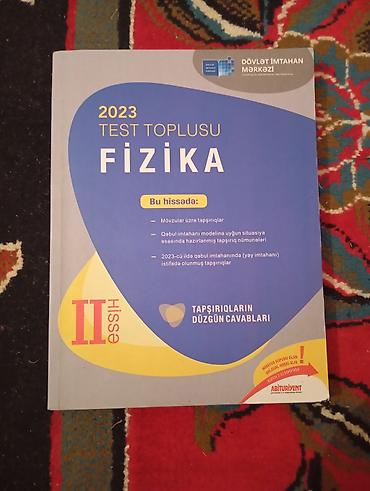 Книги и журналы: Məhsul: 2023 Test Toplusu – Fizika (II hissə) Təsvir: - Dövlət — 1