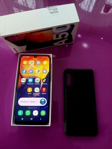 Samsung: Samsung Galaxy A50, 64 GB, rəng - Qara, Barmaq izi