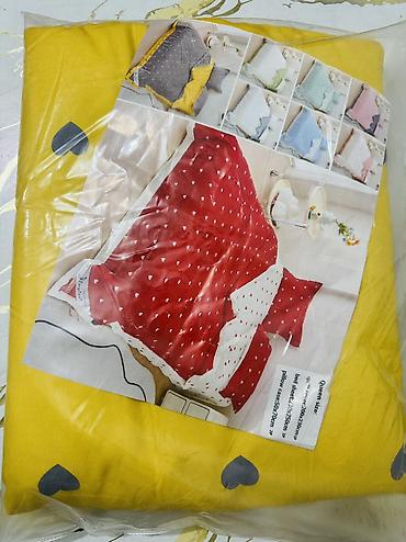 Текстиль: Два НОВЫх Комплекта постельного белья (Queen size) с принтом сердечек — 2