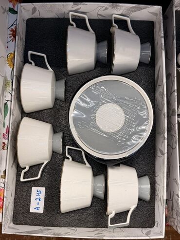 Çay dəstləri və servizlər: Çay dəsti, rəng - Ağ, Farfor, 6 nəfərlik — 26