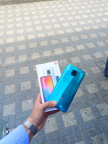 stacionar telefon: Xiaomi Redmi Note 9 Pro, 128 GB, rəng - Göy, 
 Düyməli, Barmaq izi