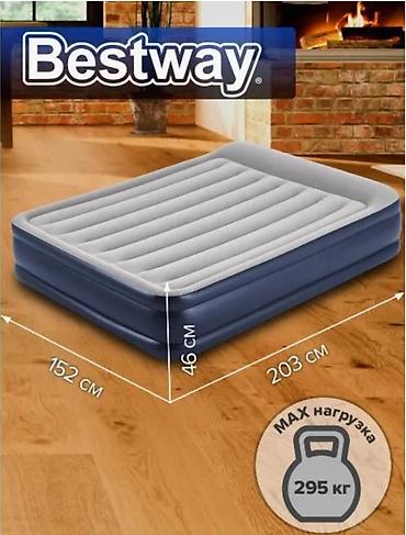 mat: Двухместный надувной матрас Bestway 67403 (203x152x46 см) со — 9