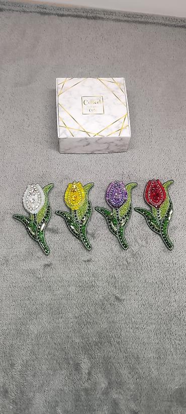 Броши: Брошь, Женские, Бисер — 6
