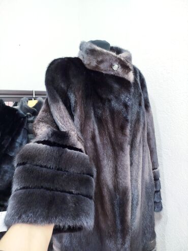 Шубы: Шуба, Норка, По колено, Италия, L — 2