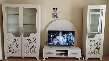Ev üçün mebel: İşlənmiş, 2 qapılı, Güzgülü, Ağ, Açılan, Künc dolab — 1