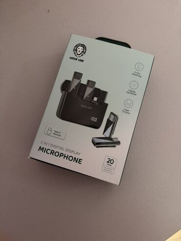 микрофон беспроводной купить: Беспроводной микрофон Green Lion 2 в 1 с цифровым дисплеем. Два
