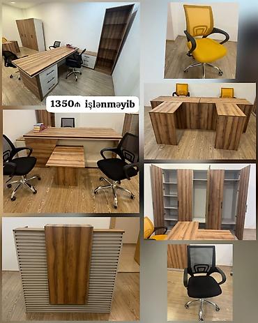 mudir masasi: Yeni ofis mebeli dəsti – 1350₼ Bakı Komplekt: - 1 ədəd müdir masası — 1