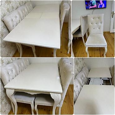 2 el: Qonaq otağı üçün, İşlənmiş, Açılan, 6 stul — 1
