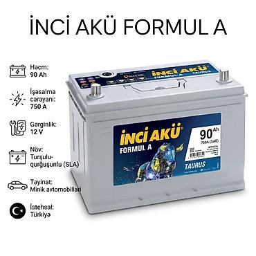 orta panel: Inci Akü, 90 ah, Orijinal, Türkiyə, Yeni — 1