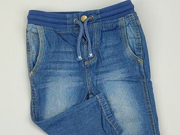 jeansy markowe: Spodnie jeansowe, 9-12 m, stan - Dobry