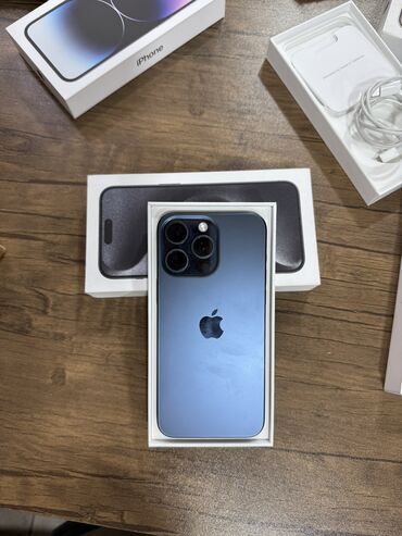 Apple iPhone: IPhone 15 Pro Max, 256 GB, Blue Titanium, Zəmanət