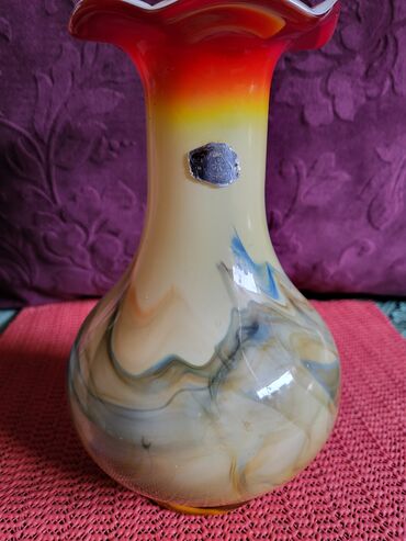 Ostali kućni dekor: Murano nova vaza,duvano staklo 70te. god. Vaza nova dim — 5