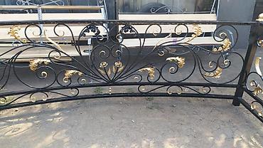 Готовые перила: Готовые перила, Материал: Кованное железо, Для крыльца — 48