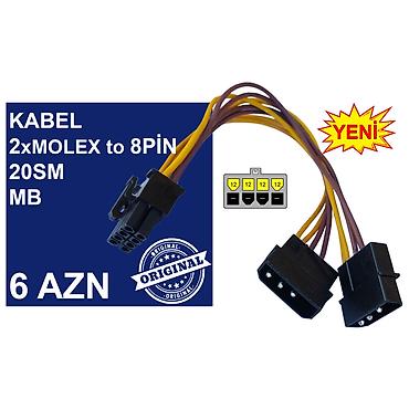 komputer kabel: Kabellər "4/8/24pin/MOLEX CPU/MB Original" MƏHSULLAR TAM ORİGİNALDIR — 4