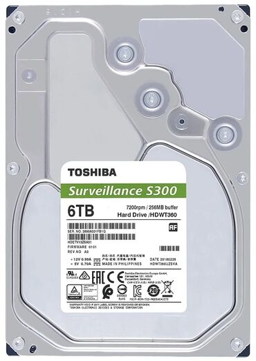 hdd бишкек: Маалымат алып жүрүүчү, Жаңы, Toshiba, HDD, 5 ТБдан көп, 3.5", ПК үчүн