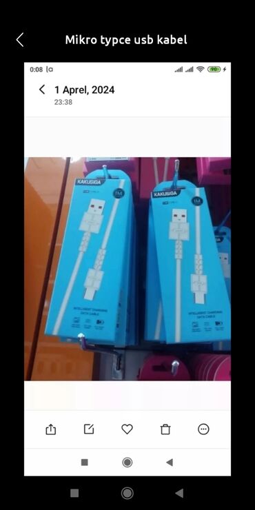 Mikro typce usb kabel 
Qiyməti 2.50
Çatdırılmada var