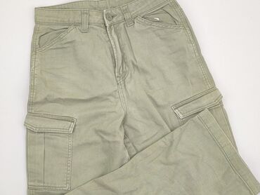 sukienki khaki: Spodnie Cargo Damskie, H&M, XS, stan - Dobry