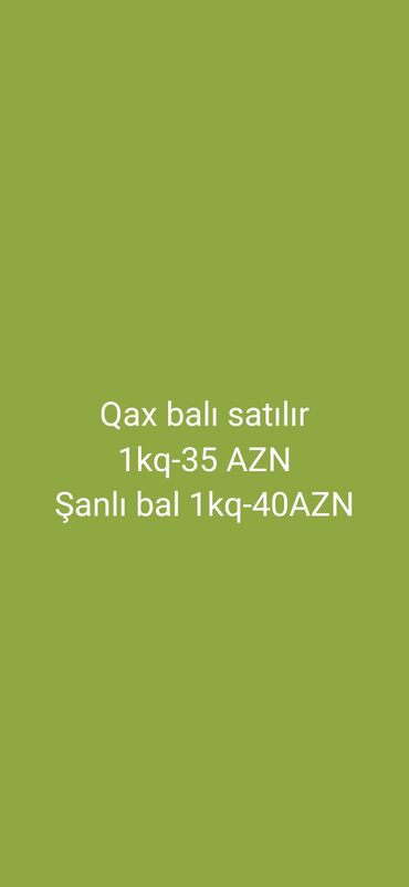 Мясная и рыбная продукция: Yüksək keyfiyyətli bal təklif olunur. Qax balı 1 kq üçün 35 AZN, Şanlı