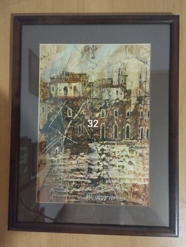 Şəkillər, tablolar: Istedadli ressam Mahmudzadenin 1999-cu ilde yaratdigi "Baki kendleri — 18