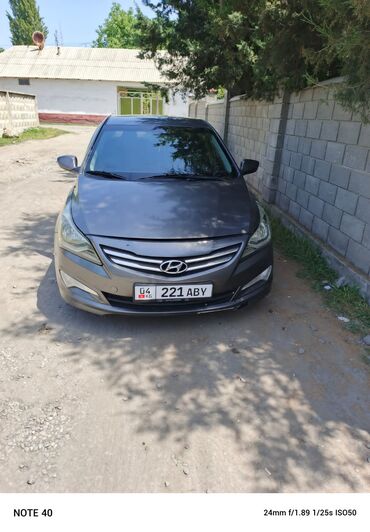 Продажа авто: Хундай саларис 2016 года обем 1.4 каропка автомат сатылат абалы жакшы