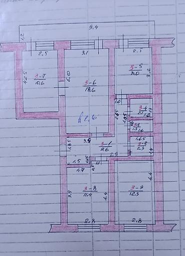квартира комната бишкек: 4 бөлмө, 72 м², Жеке план, 1 кабат, Ремонт талап кылынат — 1