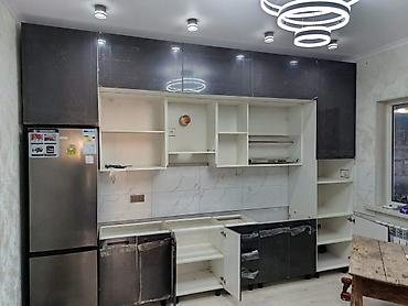 silver kitchen: Кухонный гарнитур, Новый, цвет - Серый — 2