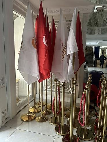 Торговое оборудование: Стойки ограждения с канатами (банкетные/ресторанные) - Материал — 3
