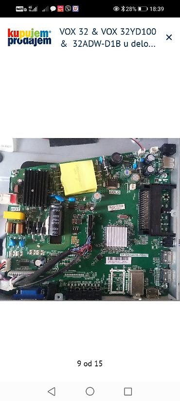 Aksesoari za TV i video: VOX 32” televizori – delovi Dostupni delovi za modele: - VOX 32YD100 na lalafo.rs — 9 Aksesoari za TV i video: VOX 32” televizori – delovi Dostupni delovi za modele: - VOX 32YD100 — 9